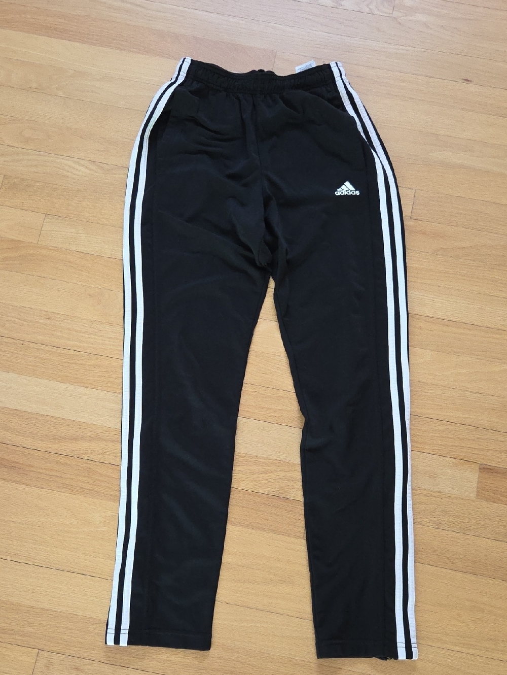 adidas Black Joggers with White Triple Stripes
